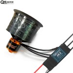 Original Qx-Motor 50Mm Edf 12 Blades Ducted Fan Qf2611 Brushless Motor With 3300Kv/4000Kv/4600Kv and 40A Esc for Rc Aircraft